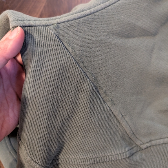 lululemon cropped scuba hoodie Full zip womens M/L sage green long sleeve hood - Picture 6 of 9